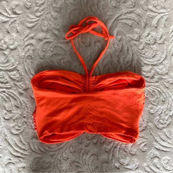 Susana Monaco Neon Orange Halter Tie Top - Picture 5 of 5